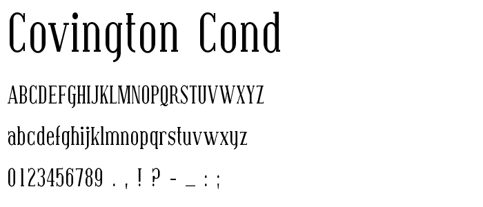Covington Cond font